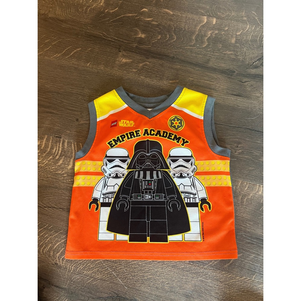 LEGO Star Wars Boys Empire Academy Tank Top Darth Vader Stormtrooper Orange 4/5